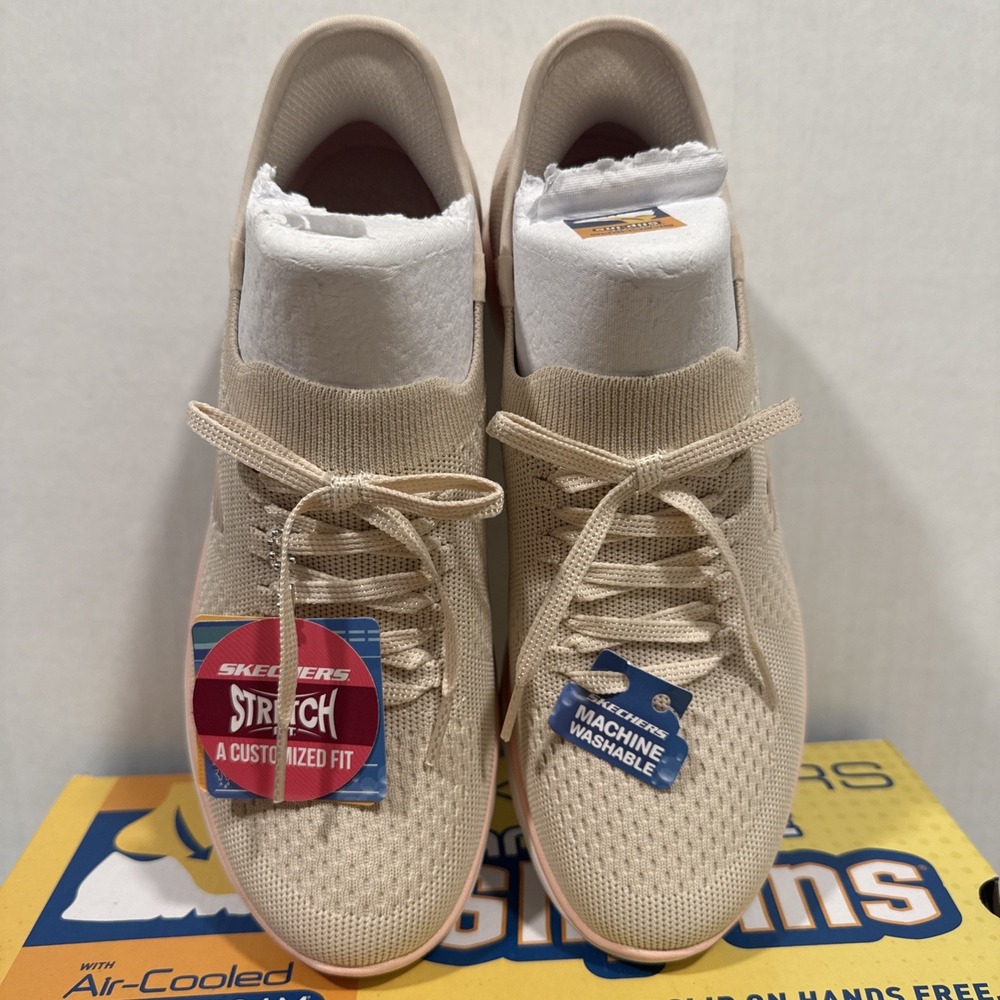 NEW Skechers Slip-Ins Summits NewDaily Handsfree Sneakers Womens 8 Natural Pink - Picture 4 of 10